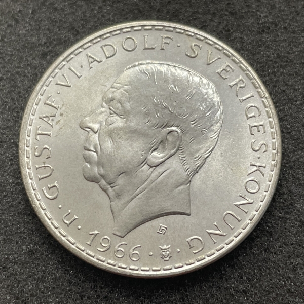 5 Kronen Schweden Silber 1966